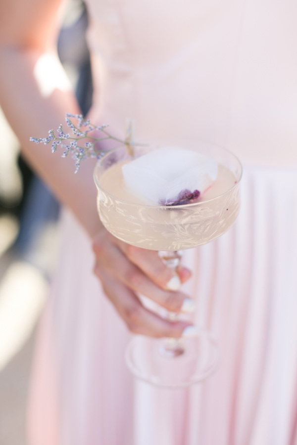 Sunset, Lilac Winery Wedding with Beautiful Vintage Details | Santa Ynez Valley, Santa Barbara California Wedding | Lilac Cocktail | christinechangphoto.com - LA Based Wedding Photographer