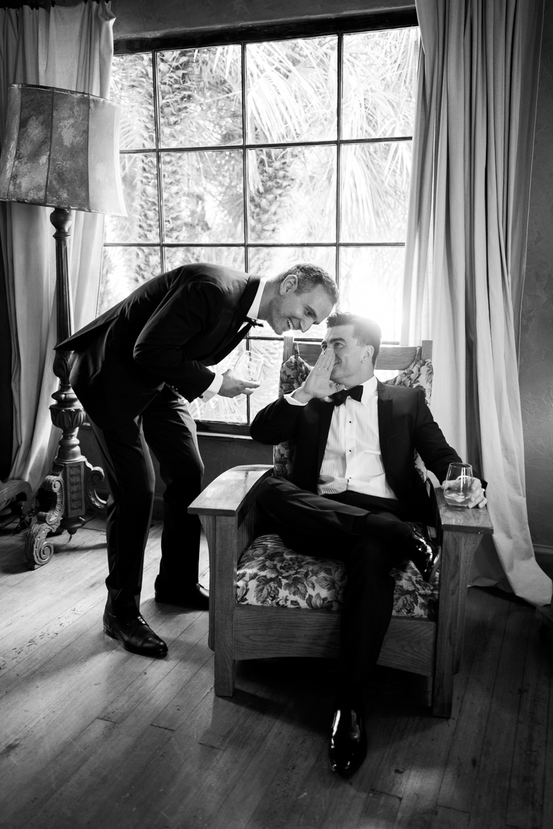 Groomsmen Getting Ready. Wedding at The Mountain Mermaid in Topanga. www.christinechangphoto.com